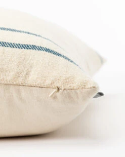 Abigail Silk Stripe Pillow Cover -Bloomingville Shop AbigailSilkStripePillowCover MPLW0649 CRM 22x22 D1