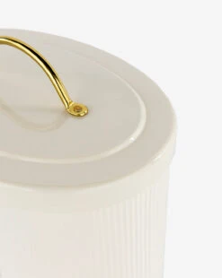 Brass Detailed Metal Bread Box -Bloomingville Shop BrassDetailedMetalBreadBox MKTN0527 CRM OS D2