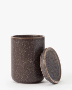 Bloomingville Brom Stoneware Canister -Bloomingville Shop BromStonewareCanister MKTN1110 BWN OS D1 T