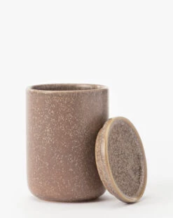 Bloomingville Brom Stoneware Canister -Bloomingville Shop BromStonewareCanister MKTN1110 TAN OS D1 T