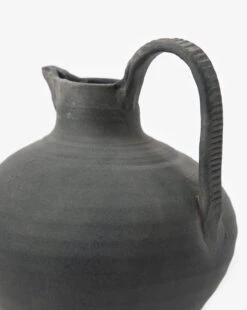 Charcoal Terracotta Jug -Bloomingville Shop CharcoalTerracottaJug MDCR2491 CHR OS D1