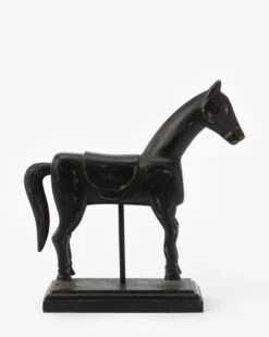Equestrian Pedestal Object -Bloomingville Shop EquestrianPedestalObject MDCR2806 BLK OS D1 T