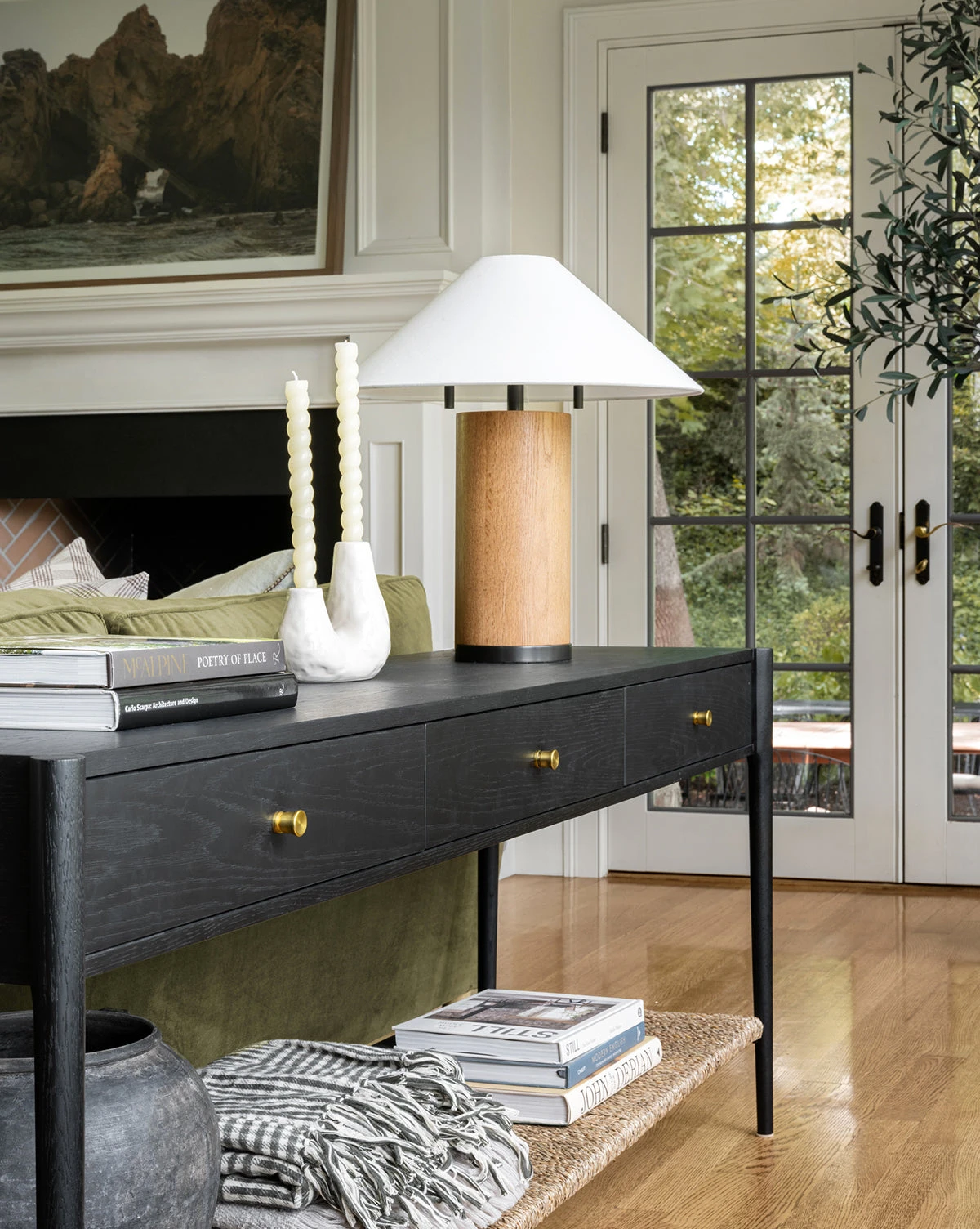 White Ceramic Duo Candle Holder 4 White Ceramic Duo Candle Holder - Image 2