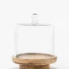 Glass Cloche With Wooden Base -Bloomingville Shop GlassClochewithWoodenBase MKTN1028 NAT OS MAIN