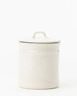 Handled Ceramic Canister 12 Handled Ceramic Canister -Bloomingville Shop HandledCeramicCanister MDCR2149 WHT S