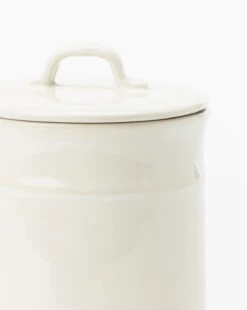 Handled Ceramic Canister 14 Handled Ceramic Canister -Bloomingville Shop HandledCeramicCanister MDCR2149 WHT D2