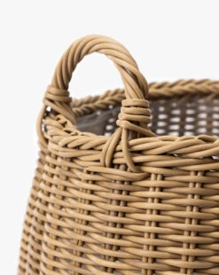 Lightwash Handled Planter Basket -Bloomingville Shop HandledPlanterBasket MDCR2790 LTW D2 T