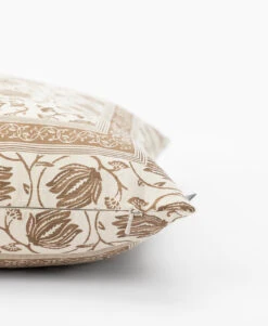 Jolie Floral Pillow Cover -Bloomingville Shop JolieFloralPillowCover MPLW1113 BWN 20x20 D1