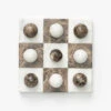 Marble Tic-Tac-Toe Board 2 Marble Tic-Tac-Toe Board -Bloomingville Shop MarbleTic Tac ToeBoard MDCR2601 BWN OS MAIN