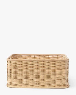 Bloomingville Palm & Rattan Basket -Bloomingville Shop Palm RattanBasket MDCR2843 NAT L MAIN T