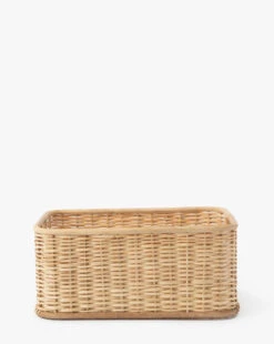 Bloomingville Palm & Rattan Basket -Bloomingville Shop Palm RattanBasket MDCR2843 NAT M MAIN T