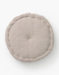 Round Neutral Striped Pillow Cushion