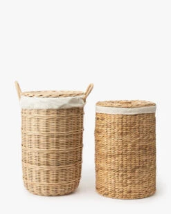 Round Water Hyacinth Basket -Bloomingville Shop RoundWaterHyacinthBasket MDCR2076 NAT OS D3