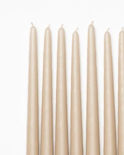 Sandstone Taper Candles (Set Of 12) -Bloomingville Shop SandstoneTaperCandles Setof12 MDCR2201 SND S12 D1