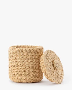 Thalia Woven Canister -Bloomingville Shop ThaliaWovenCanister MBTH0319 NAT S D1