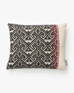 Vintage Black Tribal Print Pillow Cover No. 2