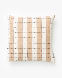 Vintage Tan Check Pillow Cover No. 3