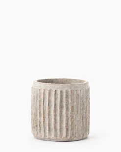 Whitewashed Ridge Pots 13 Whitewashed Ridge Pots -Bloomingville Shop WhitewashedRidgePots MDCR1803 WHT S