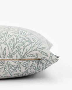 Morris & Co. X McGee & Co. Willow Pillow Cover -Bloomingville Shop WillowPillowCover MPLW1255 BLU 22x22 D1