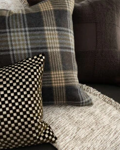 Witten Checker Pillow Cover -Bloomingville Shop fall styled 153