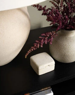 Stoneware Lidded Box -Bloomingville Shop fall styled 61