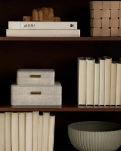 Natural Fabric Boxes -Bloomingville Shop stylish storage templated 3